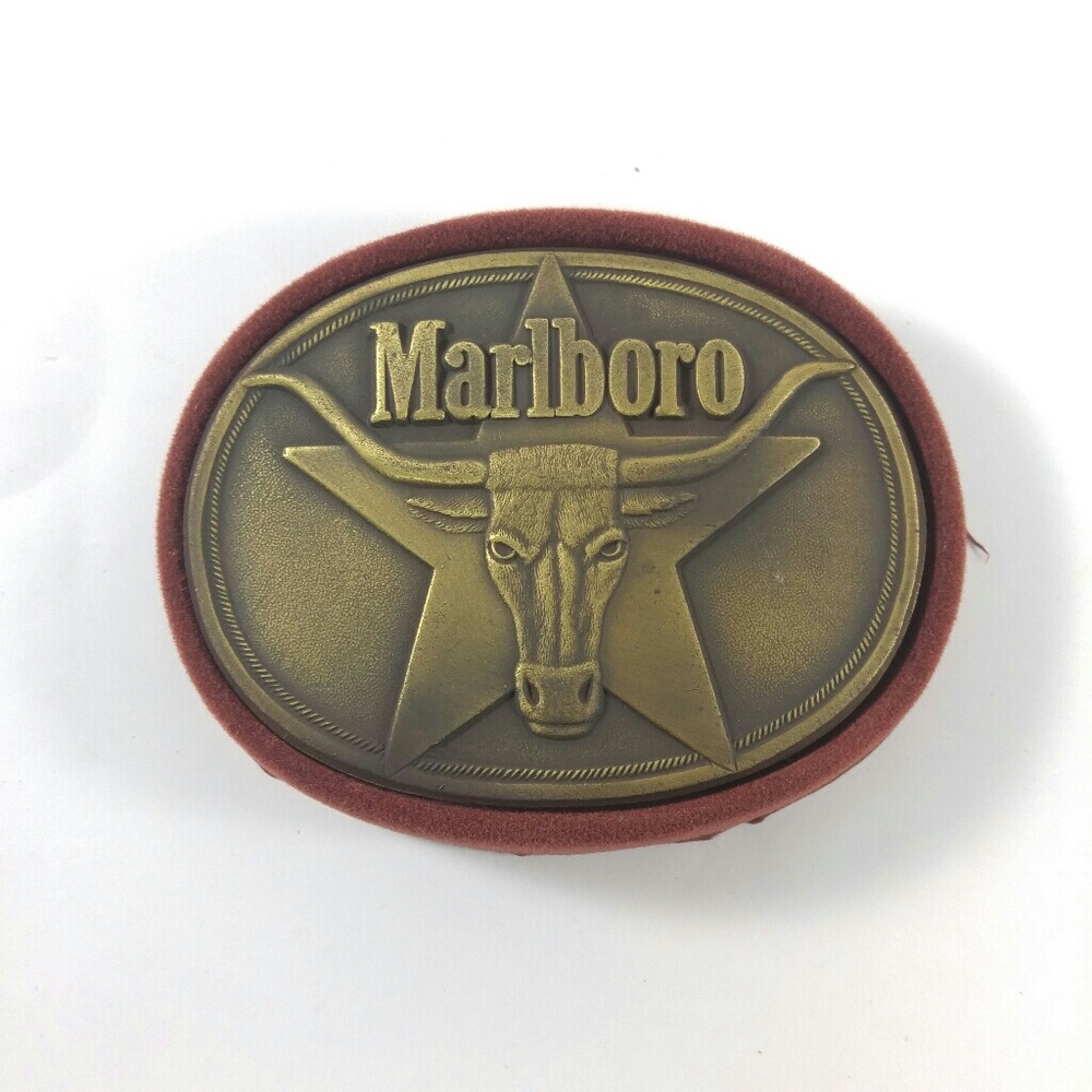 RC01145 VINTAGE 1987 **MARLBORO* brass belt buckle
